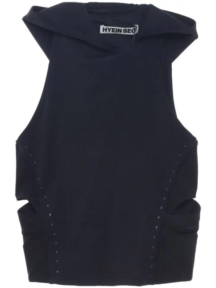 Hyein Seo cut-out hooded tank top - Black Cover