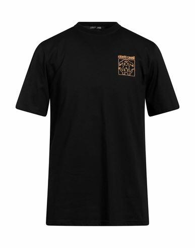 Roberto Cavalli Man T-shirt Black Cotton Cover