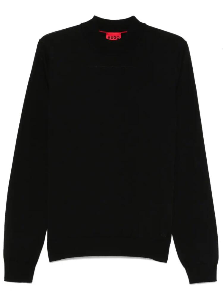 HUGO virgin wool sweater - Black Cover