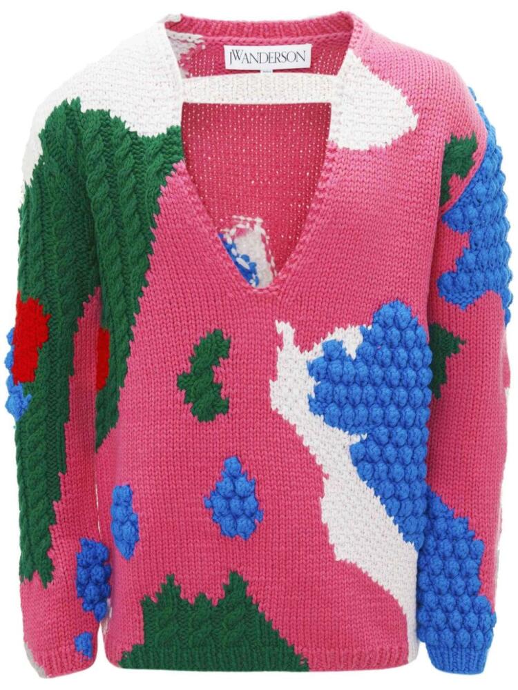 JW Anderson cut-out crochet jumper - Pink Cover