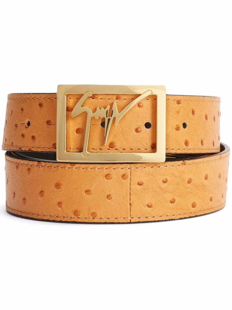 Giuseppe Zanotti logo-buckle belt - Brown Cover