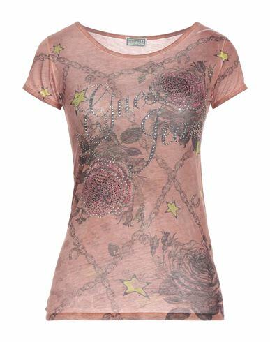 Guess Woman T-shirt Antique rose Cotton, Polyester Cover