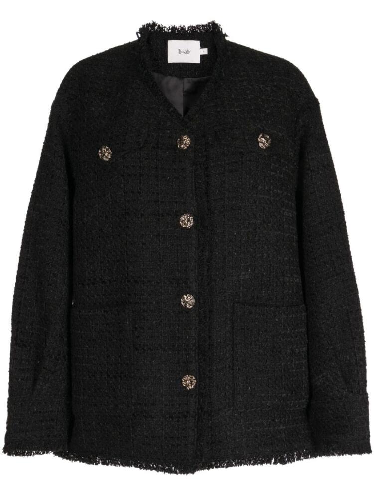 b+ab tweed button-up jacket - Black Cover