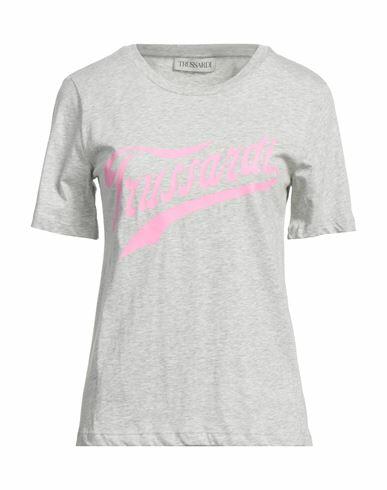 Trussardi Woman T-shirt Light grey Cotton Cover