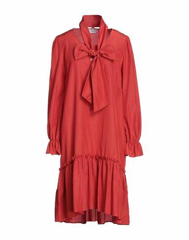 Ballantyne Woman Midi dress Red Silk, Cotton Cover