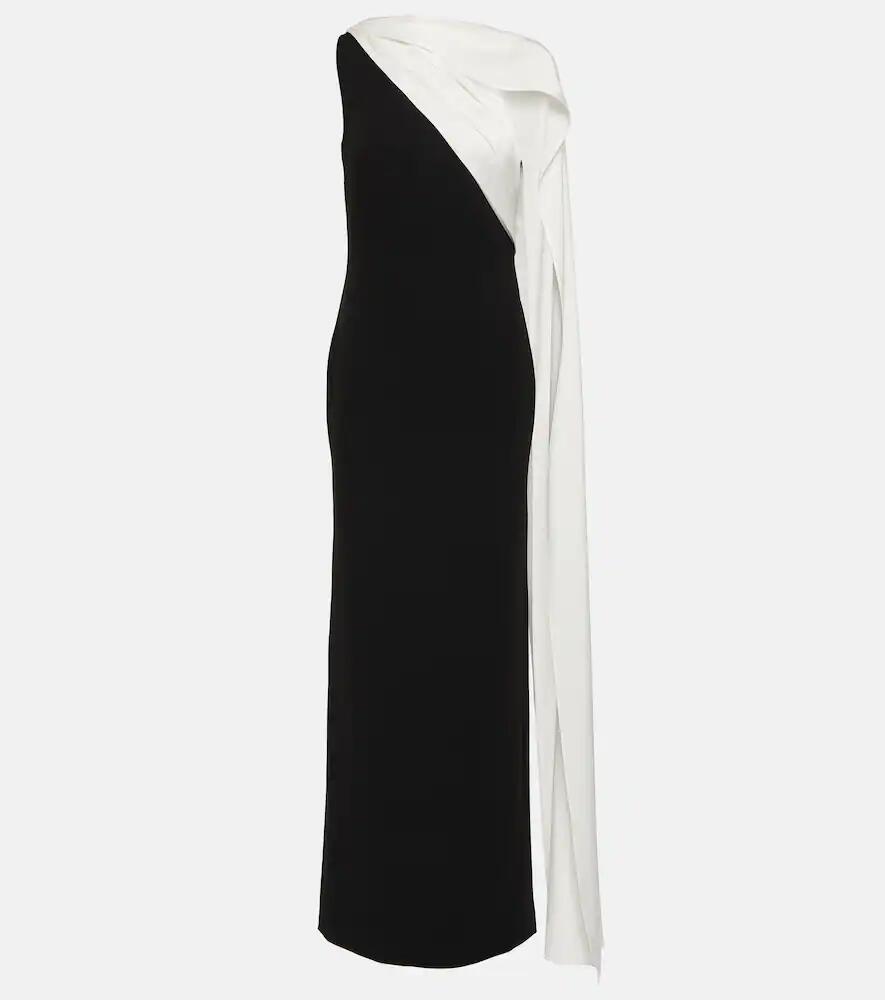 Roland Mouret One-shoulder scarf-detail cady gown Cover