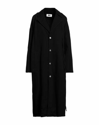 Mm6 Maison Margiela Woman Denim outerwear Black Cotton Cover