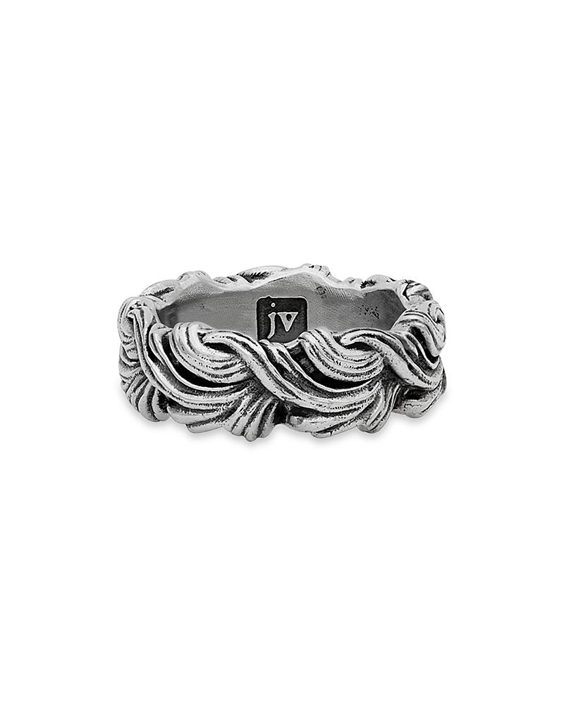 John Varvatos Sterling Silver Gothic Textured Wide Band Ring Cover