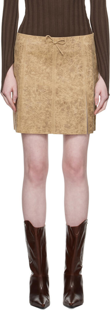 Paloma Wool Beige Vittoria Miniskirt Cover