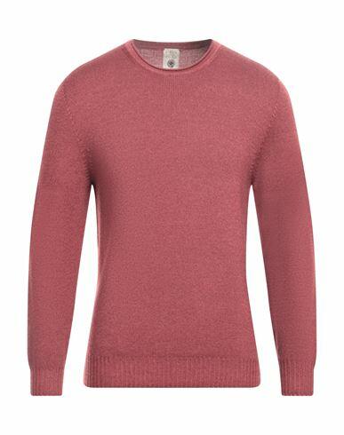 H953 Man Sweater Brick red Merino Wool Cover