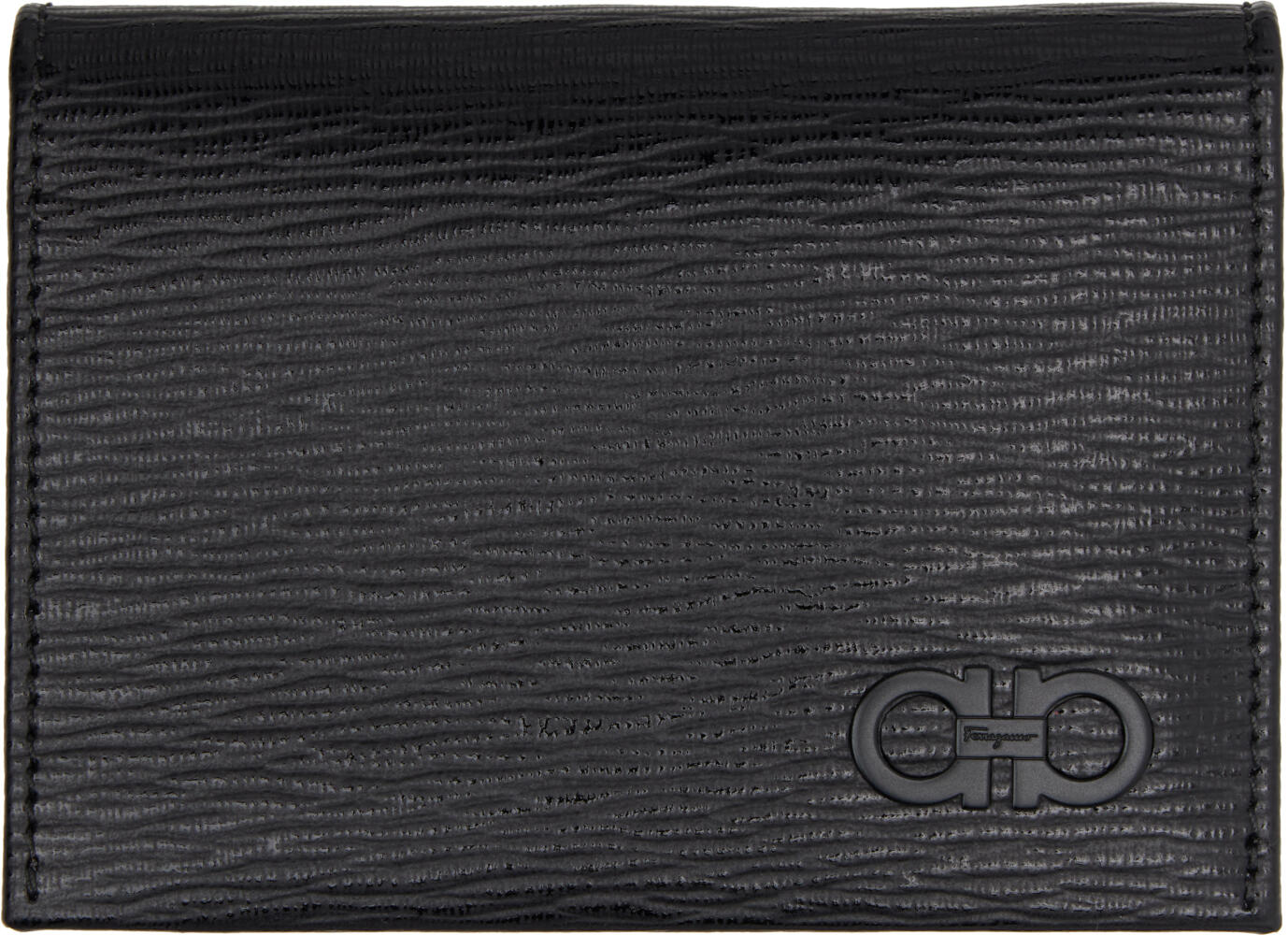 Ferragamo Black Gancini Card Holder Cover