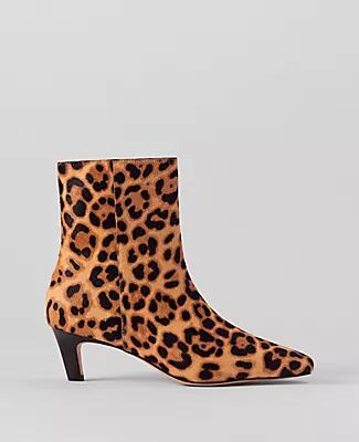 Ann Taylor Animal Print Haircalf Skinny Heel Bootie Cover