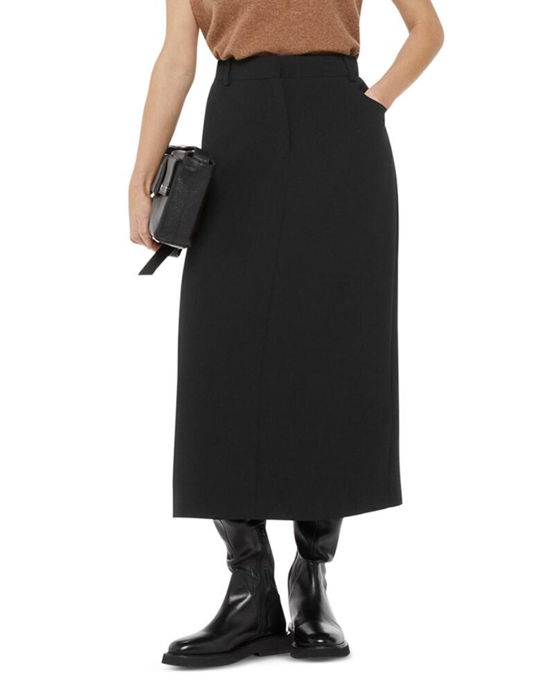 Whistles Petite Abigail Tailored Midi Skirt Cover