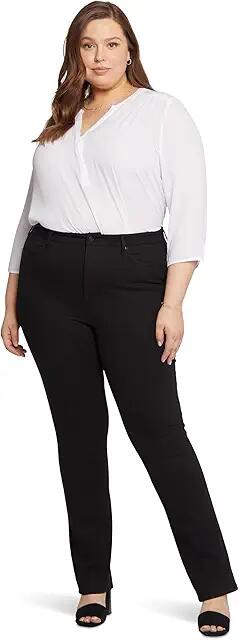 NYDJ Plus Size Marilyn Straight (Black) Women's Clothing Cover