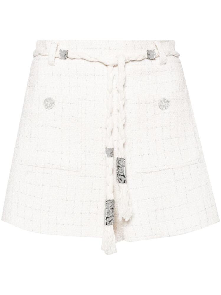 Maje metallic tweed shorts - White Cover