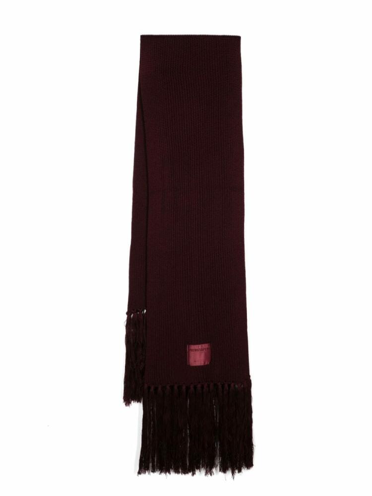 Patrizia Pepe fringed knitted scarf - Purple Cover