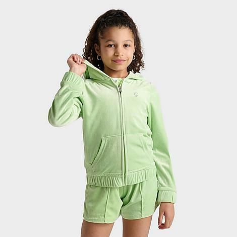 Girls' Juicy Couture Plush Velour Full-Zip Hoodie Cover