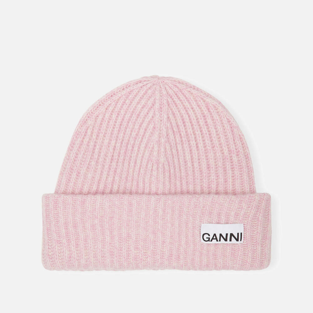 Ganni Ribbed Wool Beanie Cover