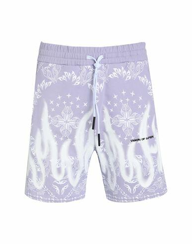 Vision Of Super Man Shorts & Bermuda Shorts Light purple Cotton Cover