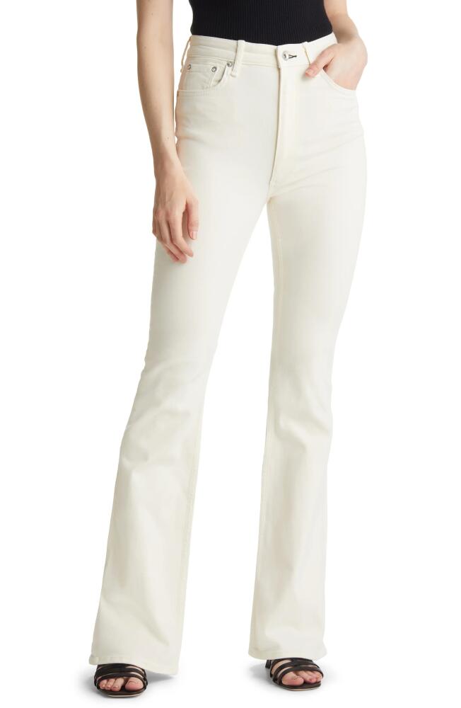 rag & bone Casey High Waist Flare Leg Jeans in Ecru Cover