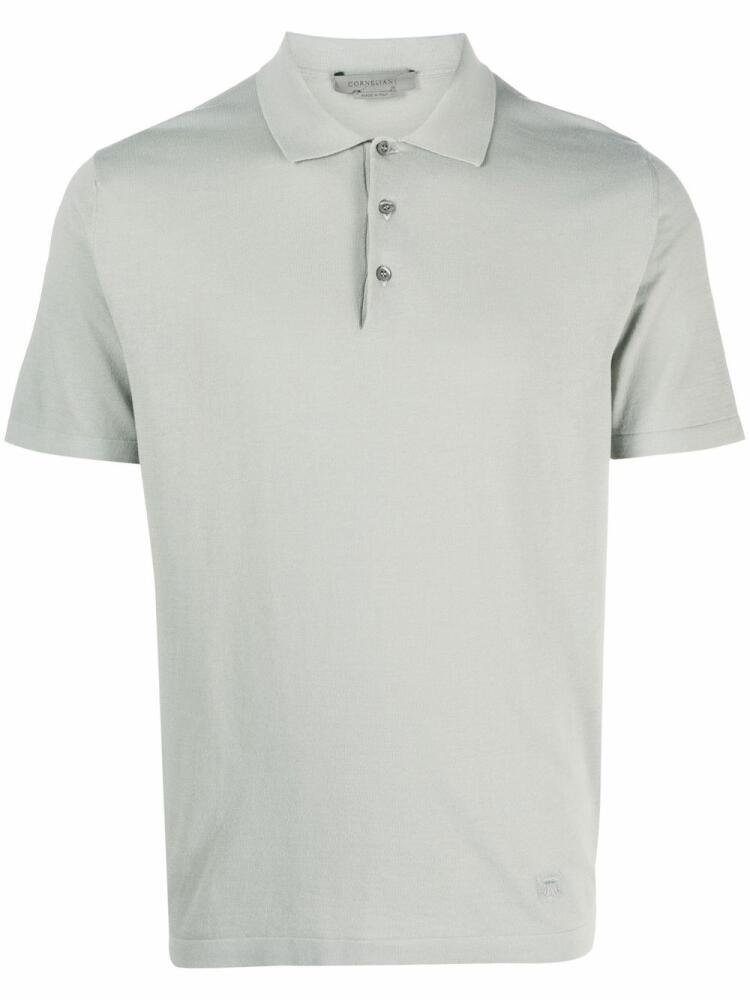 Corneliani short-sleeve cotton polo shirt - Grey Cover