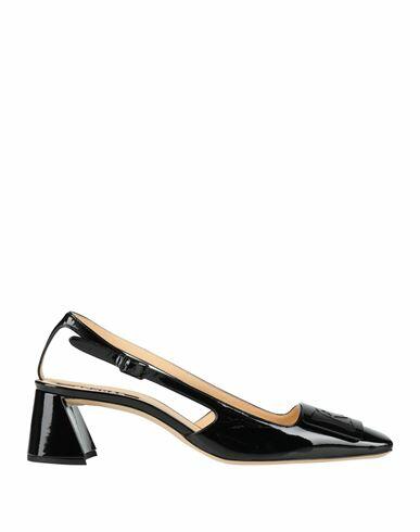 Rochas Woman Pumps Black Soft Leather Cover