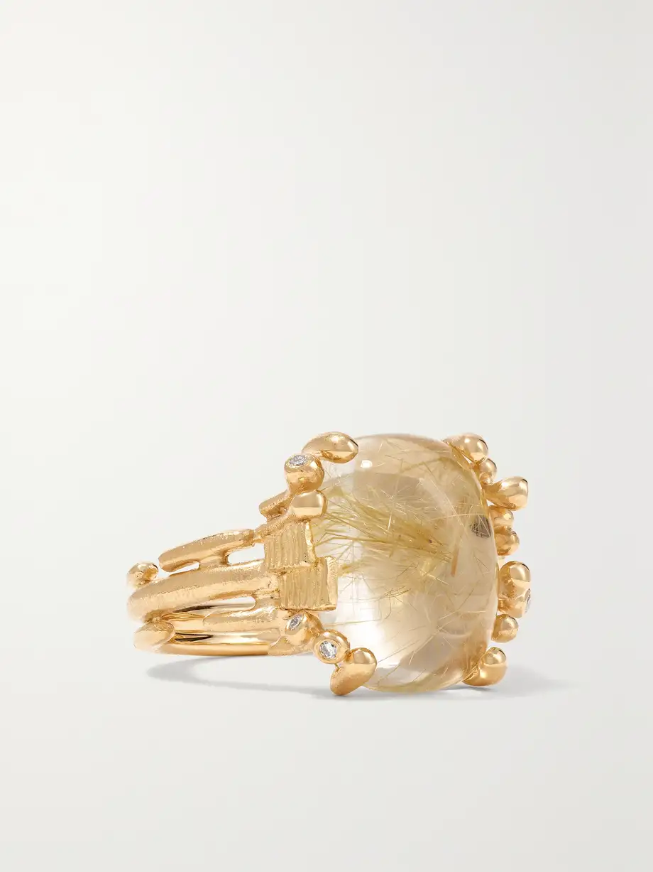 OLE LYNGGAARD COPENHAGEN - Boho 18-karat Gold, Quartz And Diamond Ring - 53 Cover