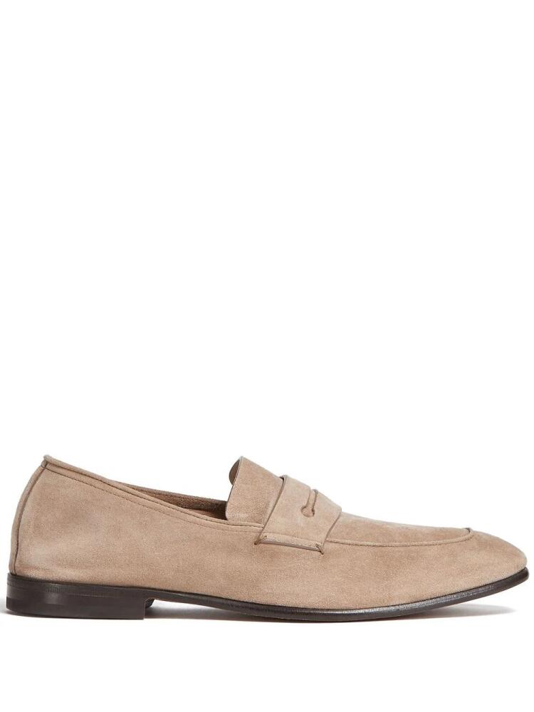 Zegna L'Asola suede loafers - Brown Cover