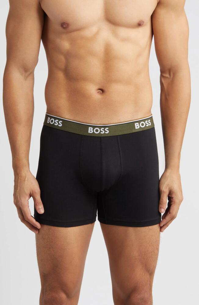 BOSS Assorted 3-Pack Boxer Briefs in Black Multi Cover