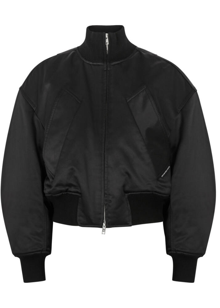 Alexander Wang Padded Satin Bomber Jacket - Black Cover