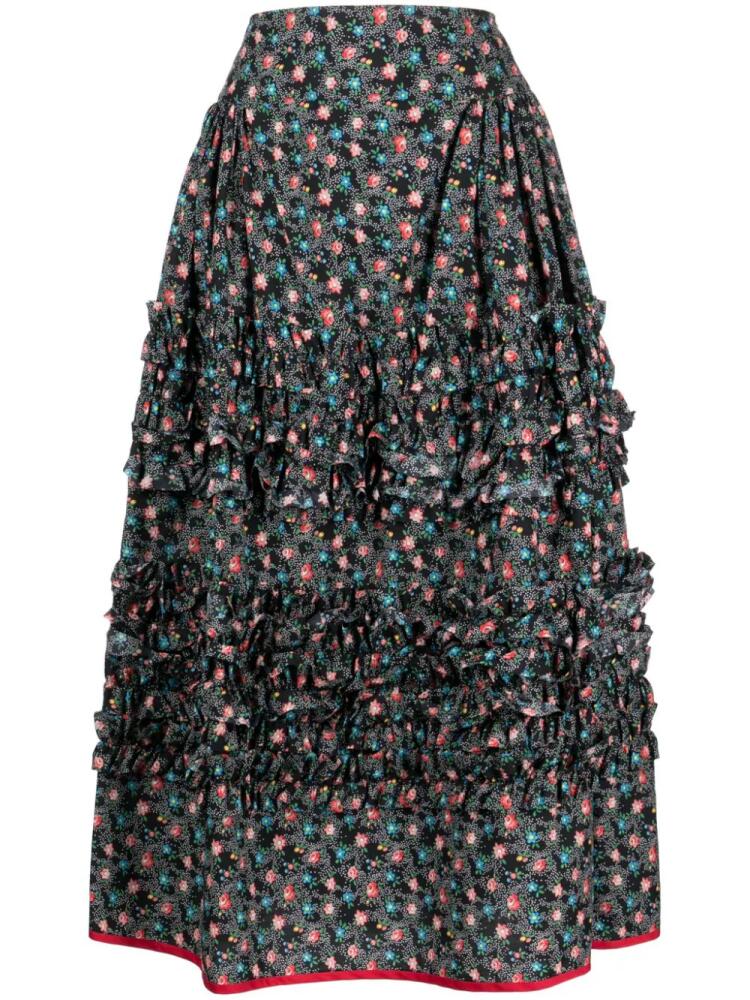 Molly Goddard floral-print midi skirt - Multicolour Cover