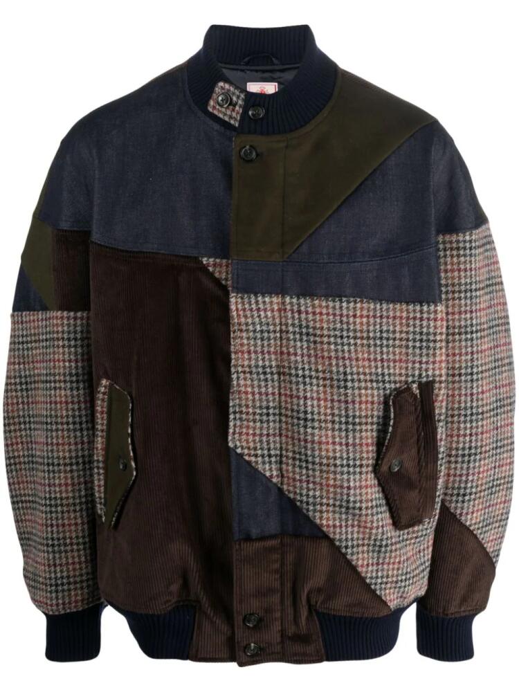 Baracuta patchwork-design bomber jacket - Green Cover