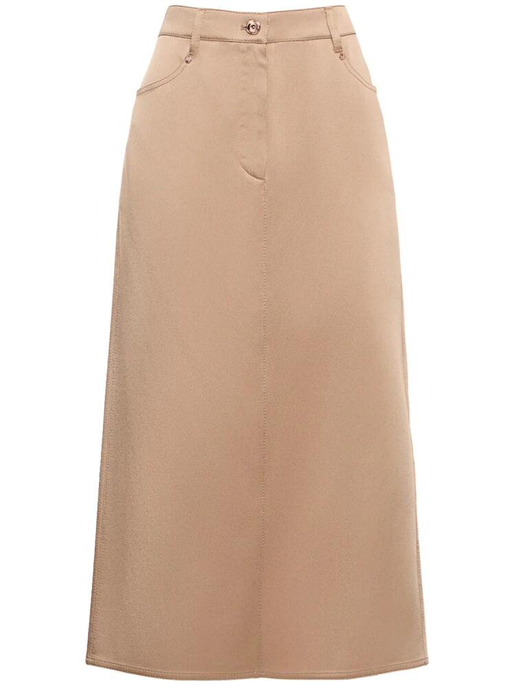 BRUNELLO CUCINELLI High Rise Cady Midi Skirt Cover