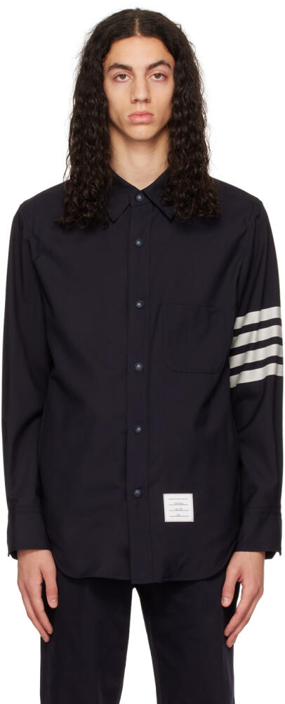 Thom Browne Navy 4-Bar Jacket Cover