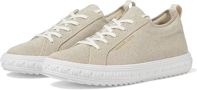 MICHAEL Michael Kors Grove Knit Lace Up (Pale Gold) Women's Shoes Cover