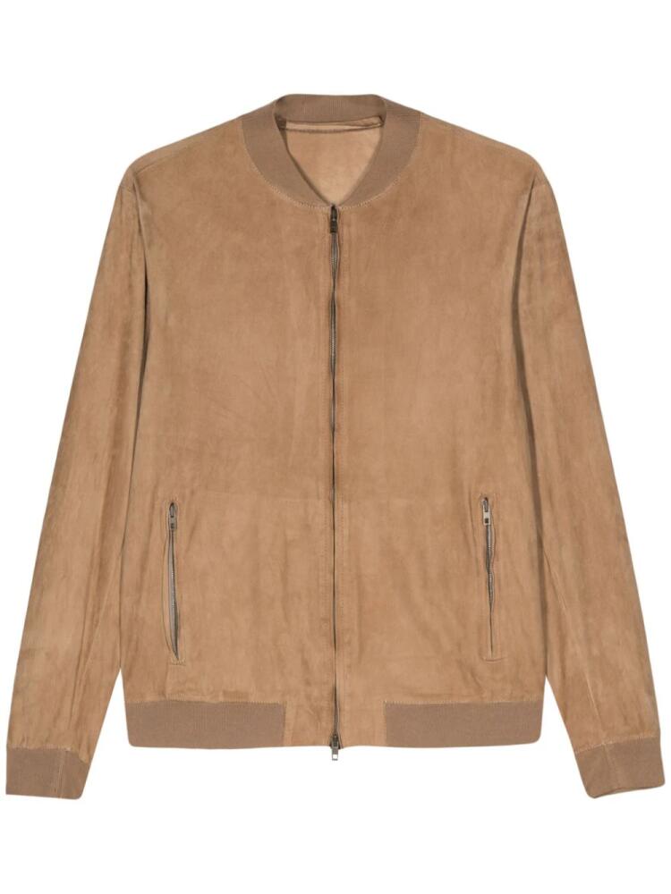 Salvatore Santoro suede bomber jacket - Brown Cover