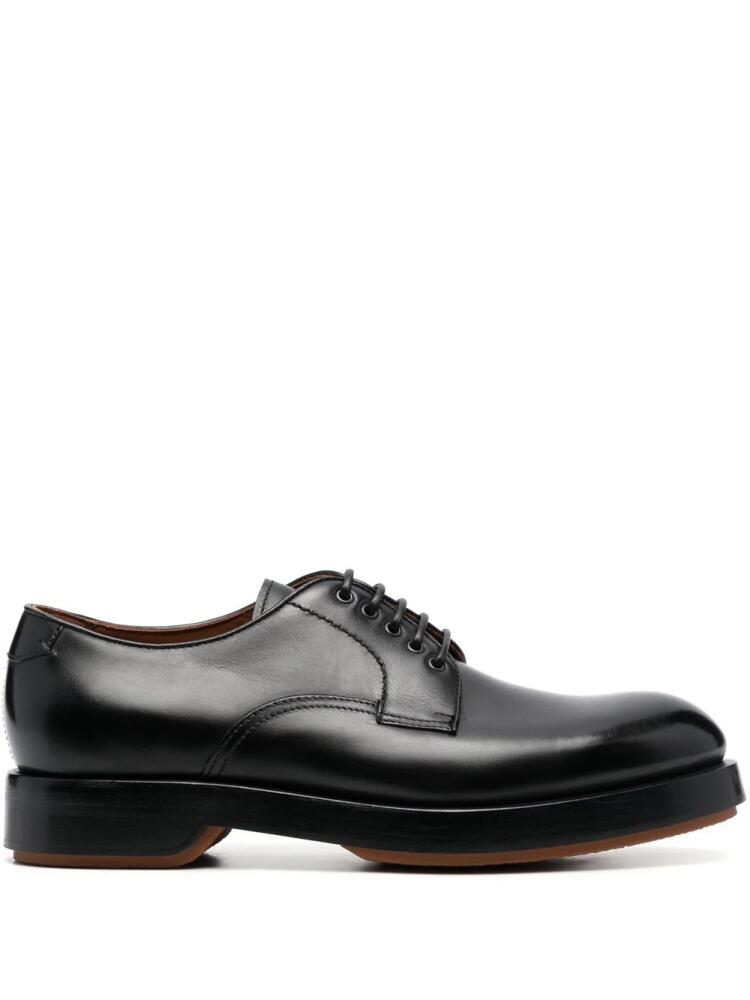 Zegna polished-leather Derby shoes - Black Cover