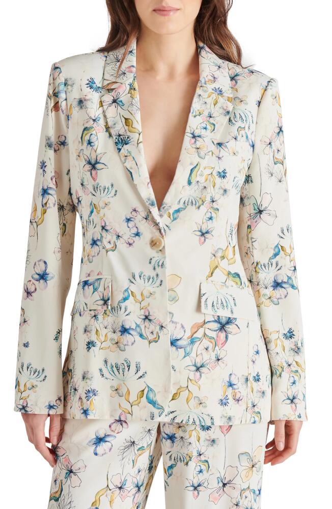 Steve Madden Destiny Floral Print Blazer in Cream Cover