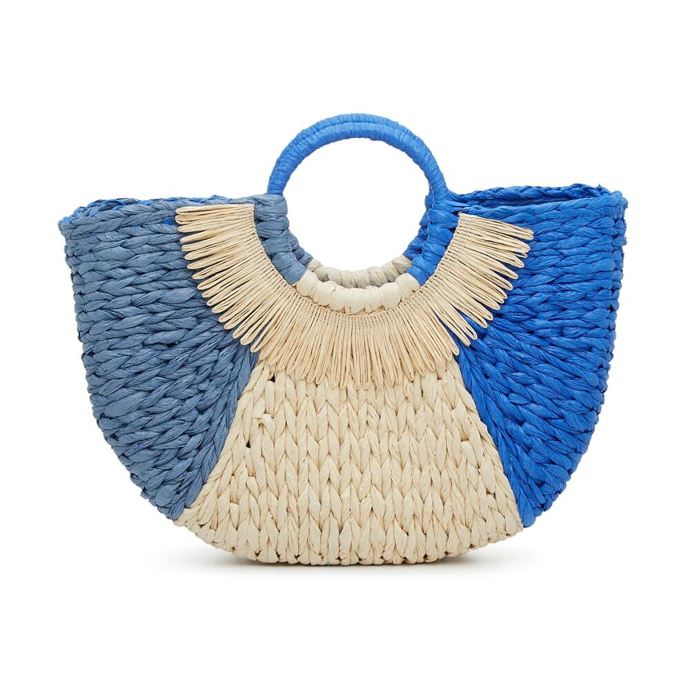 Kelly & Katie Ring Straw Tote | Women's | Blue/Beige Cover