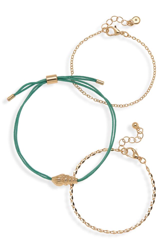 BP. Set of 3 Bracelets in Gold- Green Cover