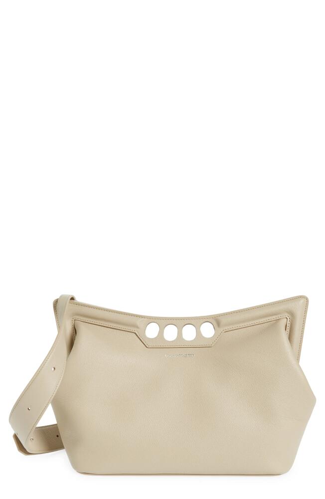 Alexander McQueen The Large Peak Leather Shoulder Bag in Camel Cover