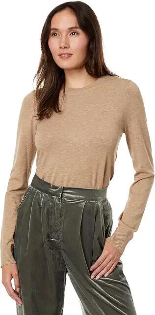 Splendid Jeanne Crew Neck Sweater (Heather Camel) Women's Sweater Cover