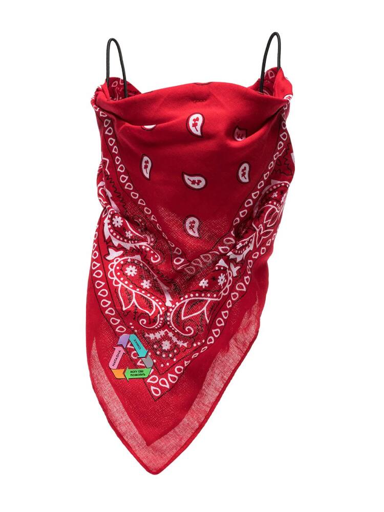 Natasha Zinko bandana print face mask - Red Cover