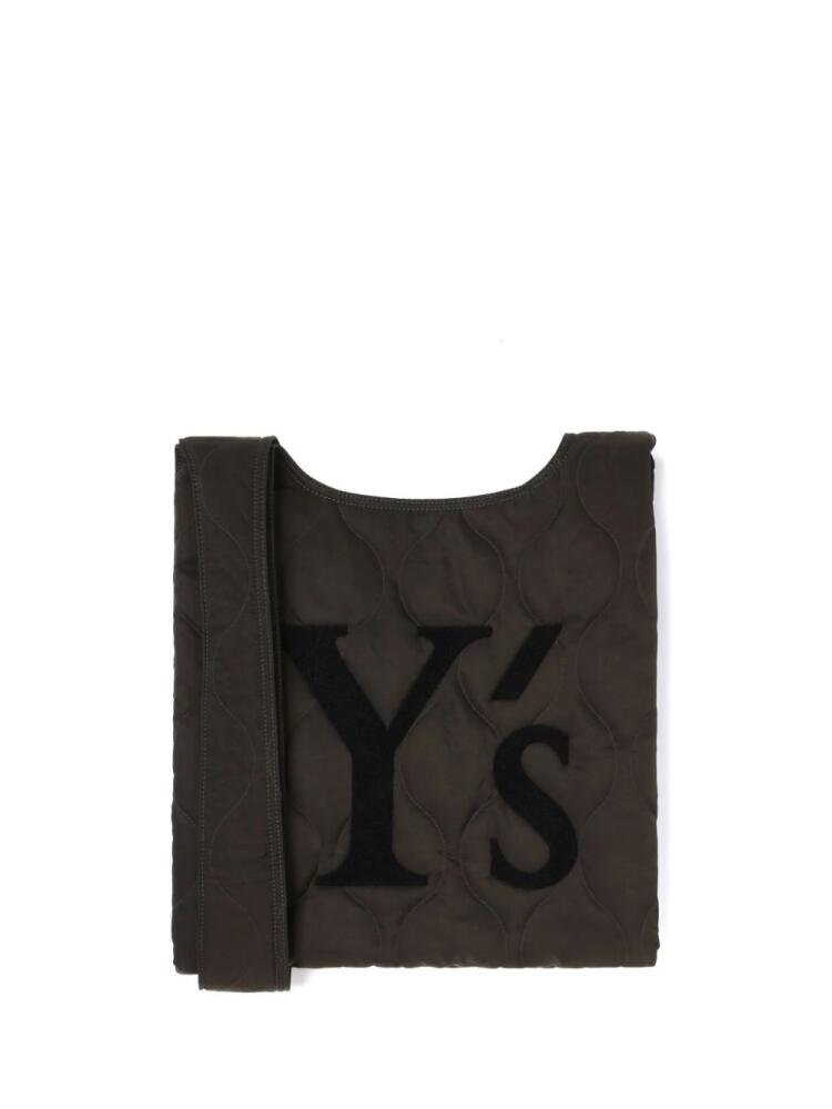 Y's logo-printed two-way shoulder bag - Green Cover