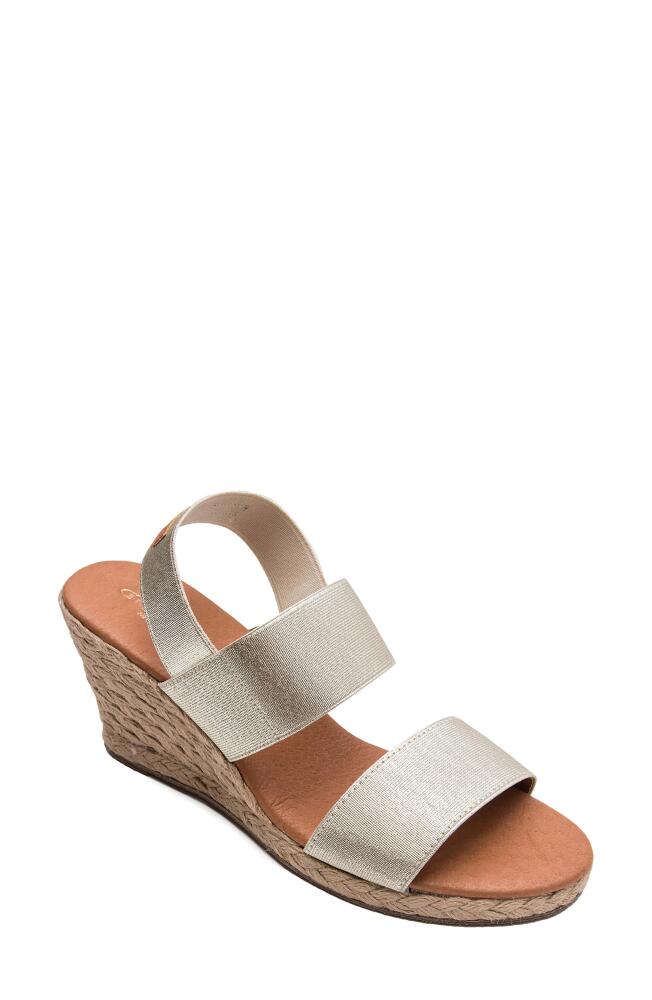 André Assous Allison Espadrille Wedge Sandal in Platino Cover