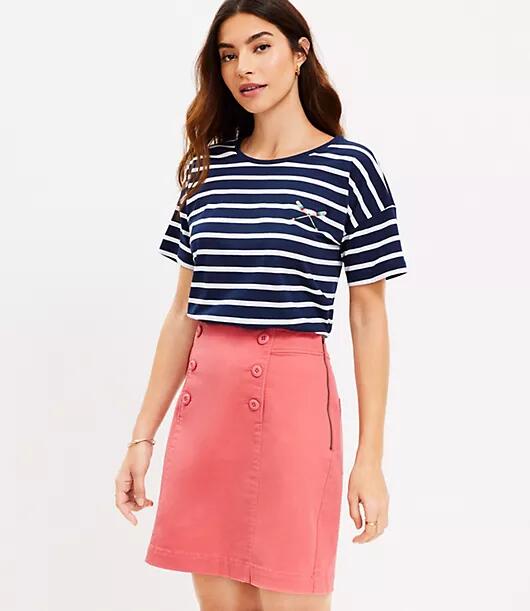 Loft Petite Twill Sailor Skirt Cover