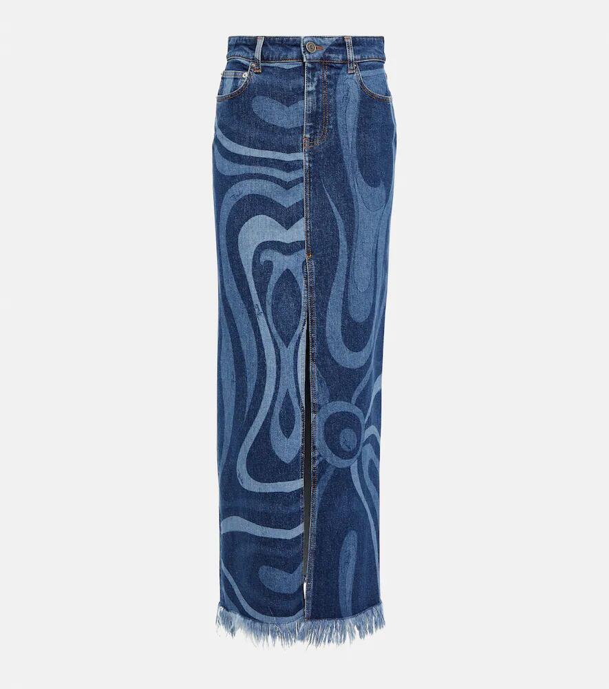 Pucci Marmo denim maxi skirt Cover