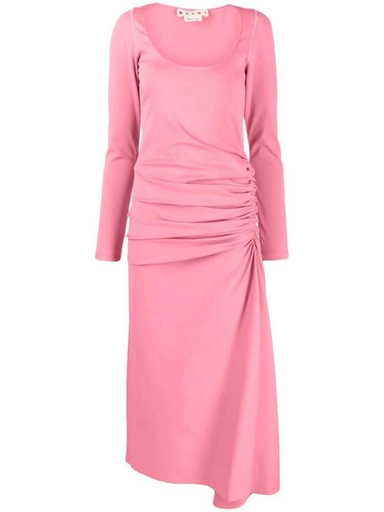 Marni gathered-waist dress - Pink Cover