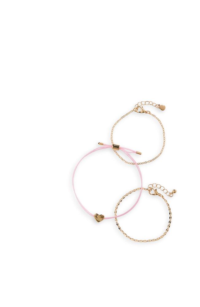 BP. Set of 3 Bracelets in Gold- Pink Cover