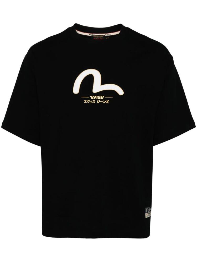 EVISU Seagull Kamon-Daicock cotton T-shirt - Black Cover